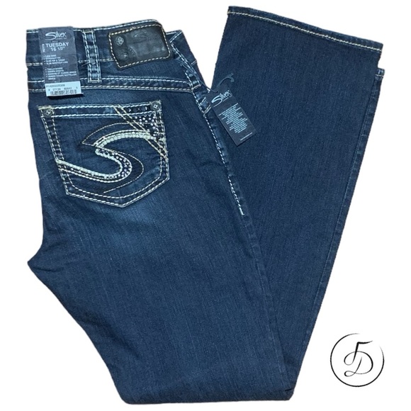 NWT Women’s Silver Jeans Tuesday 16 1/2 Size 14 Petite Runs small - Picture 11 of 14